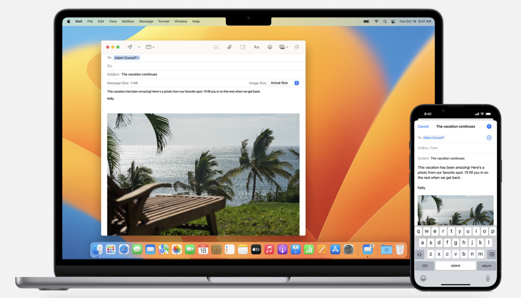 Continuité d'Apple avec Mac OS et iPhone Handoff
