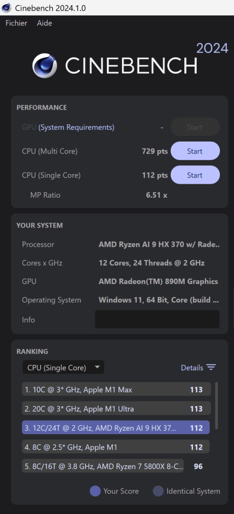 test asus zenbook s16 oled benchmark (2)