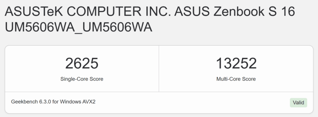 test asus zenbook s16 oled benchmark (5)