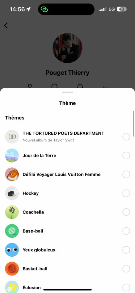 comment changer theme discussion instagram 1