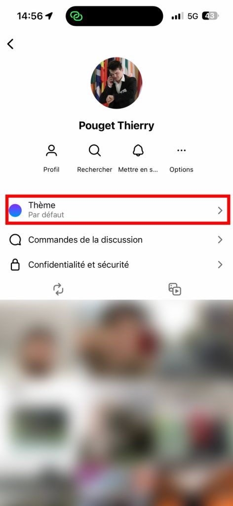 comment changer theme discussion instagram 2