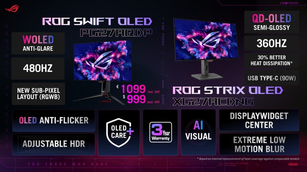 ROG OLED monitor One pager