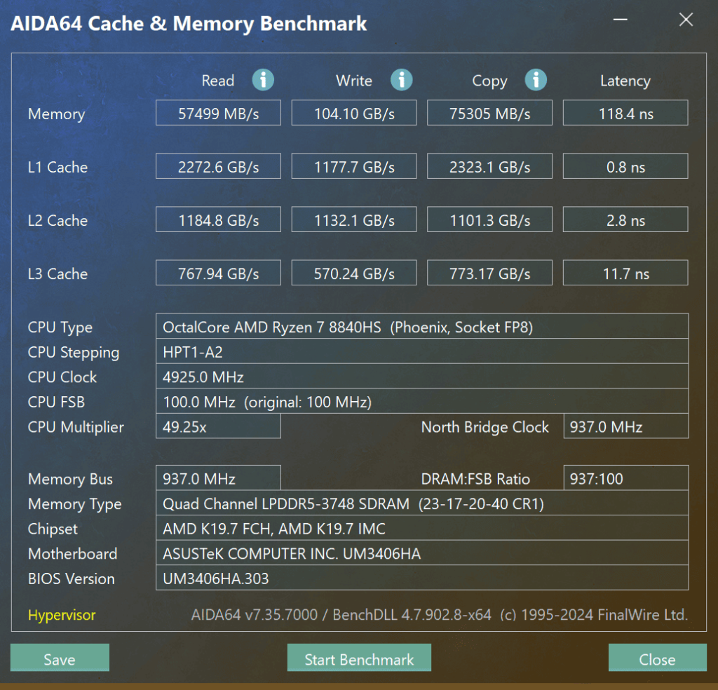 test asus zenbook 14 oled um3406h performances (4)