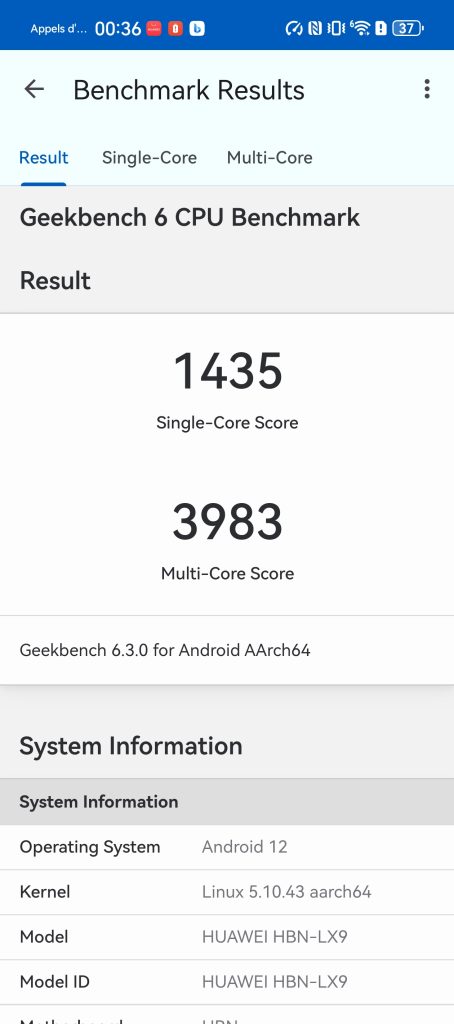 geekbench huawei pura 70 pro