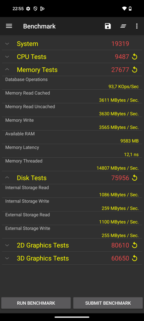 performance ram stockage pixel 9 pro xl