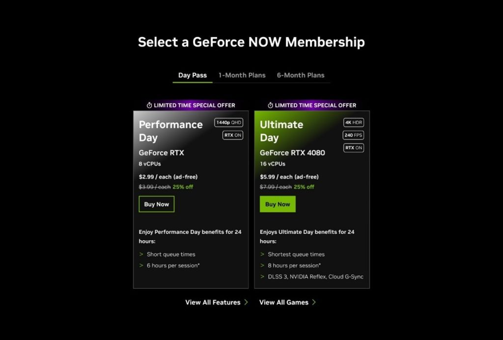 abonnement performance geforce now