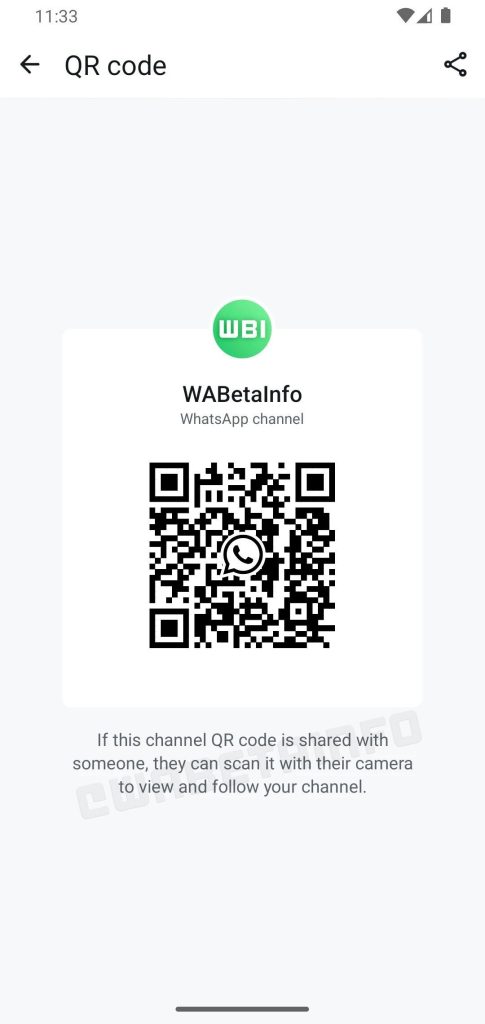 whatsapp partage channel qr code