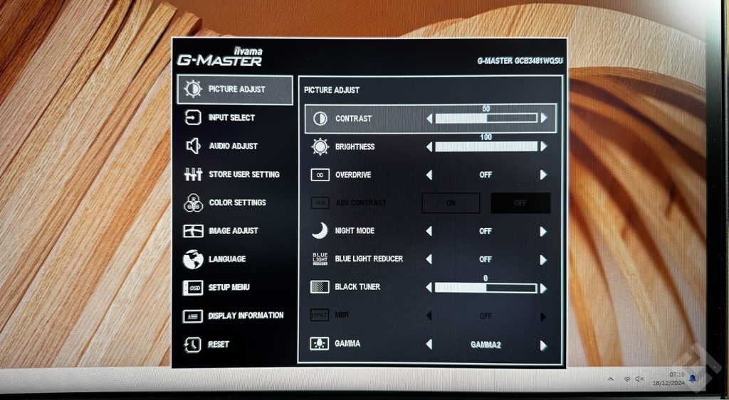 menu osd iiyama gmaster gcb3481wqsu test (2)