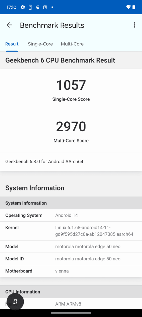 test performances interface motorola edge 50 neo (4)