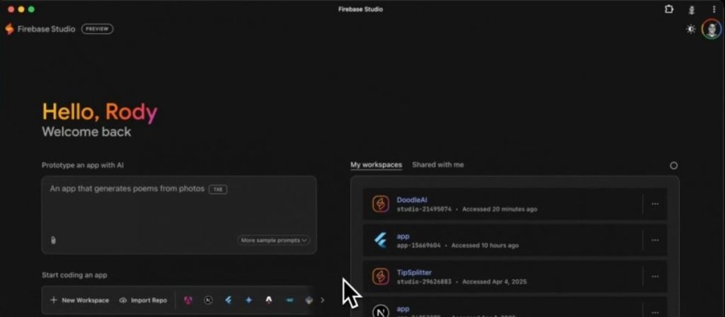 google firebase studio(1)