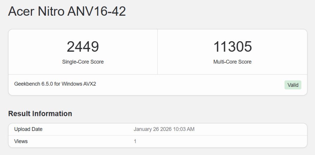 test acer nitro v 16 ai