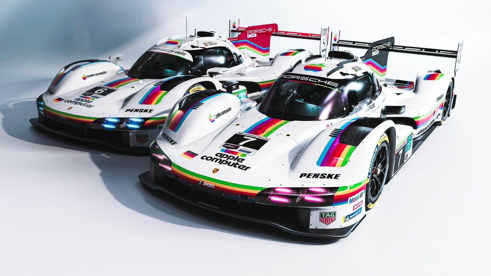 Porsche fait revivre la livrée Apple de 1980 sur deux 963 à Laguna Seca