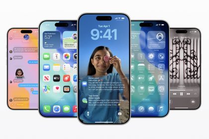 iPhone iOS 26 avec écrans de notifications et messages affichés