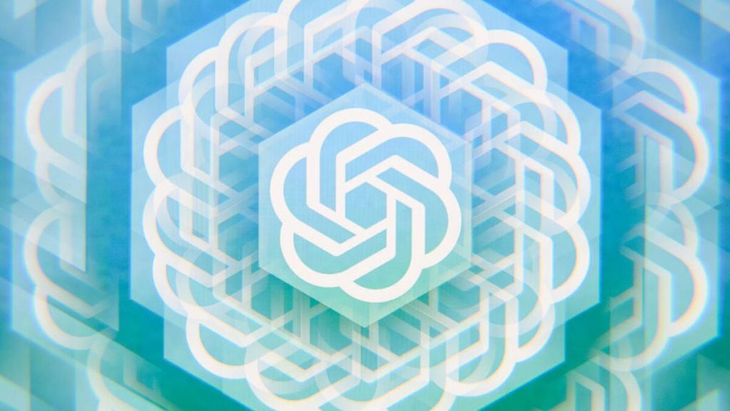 Logo ChatGPT OpenAI illustration graphique fractale bleue