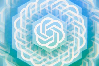 Logo ChatGPT OpenAI illustration graphique fractale bleue