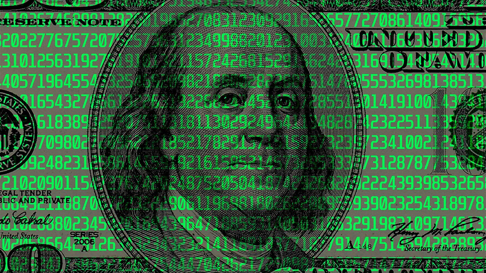 Vol crypto 651 millions dollars — billet 100$ avec données numériques