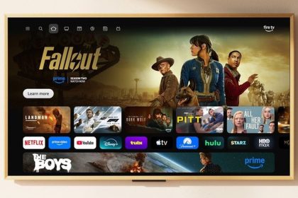 Téléviseur Amazon Fire TV interface d'accueil avec Fallout en avant