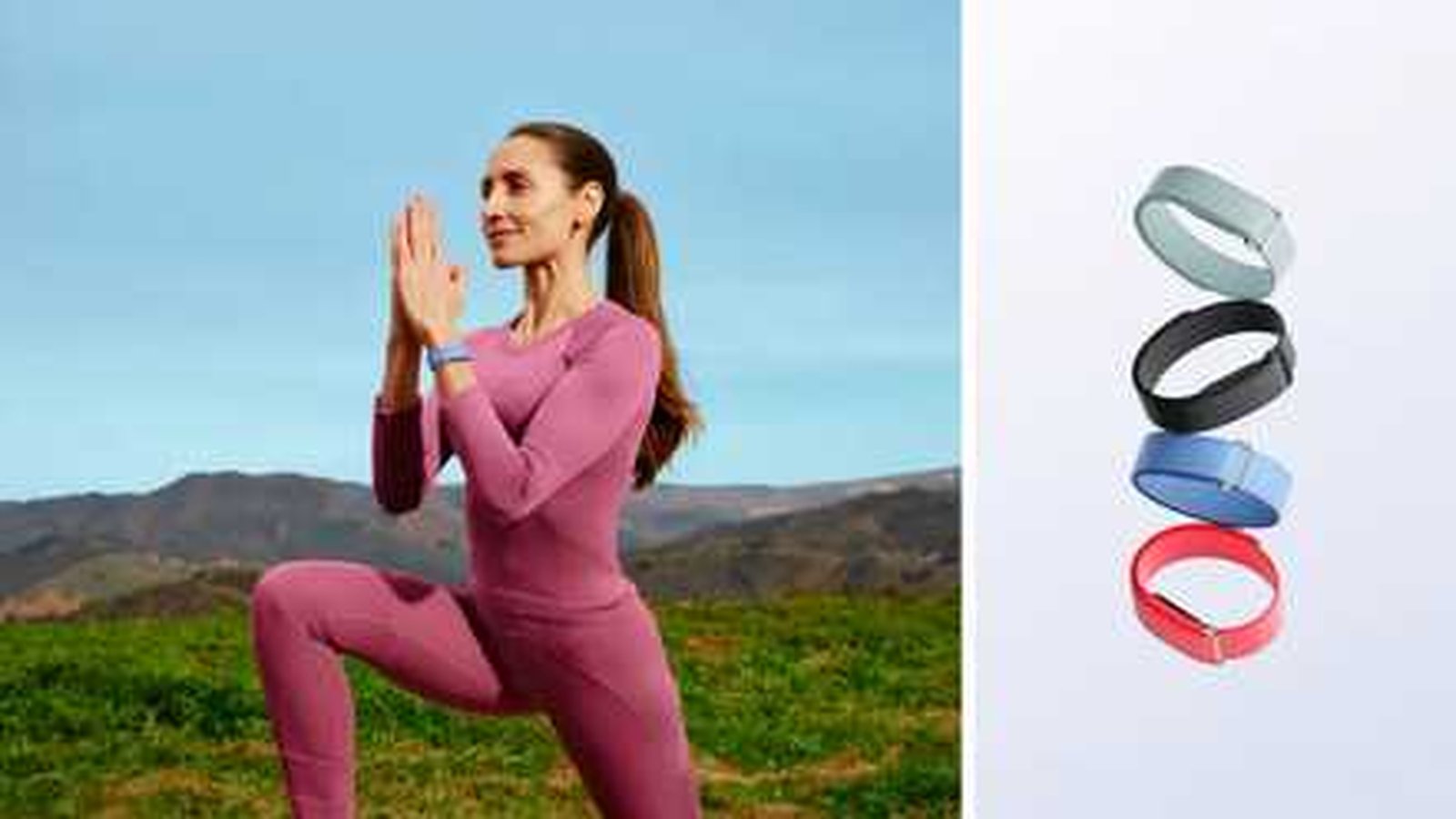 Fitbit bracelet connecté porté poignet femme yoga fitness