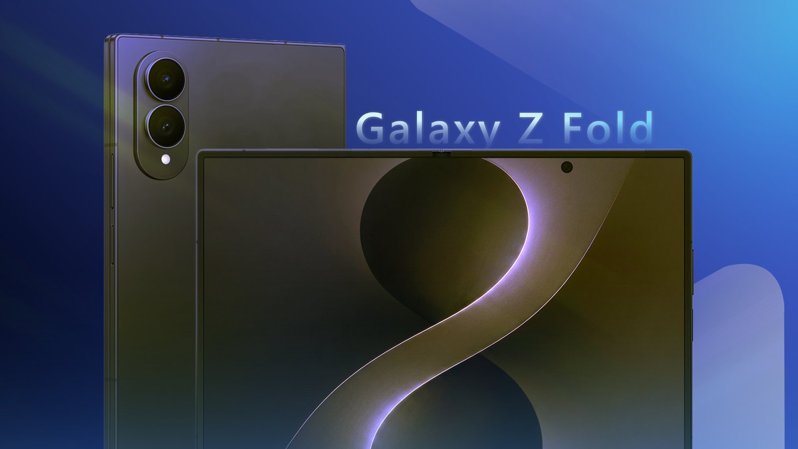 Samsung Galaxy Z Fold 8 rendu officiel dos et écran déplié