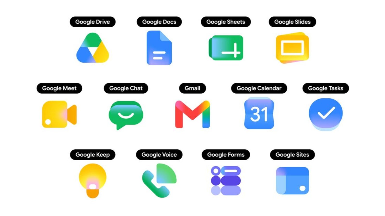 Google déploie ses nouvelles icônes dégradées sur Android, iOS et le web