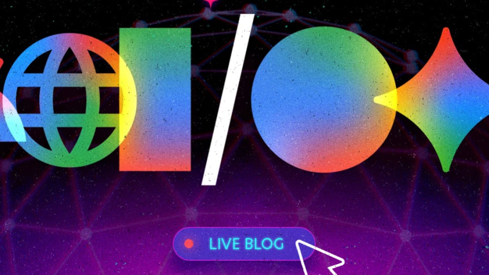 Google I/O conférence annuelle logo formes géométriques colorées