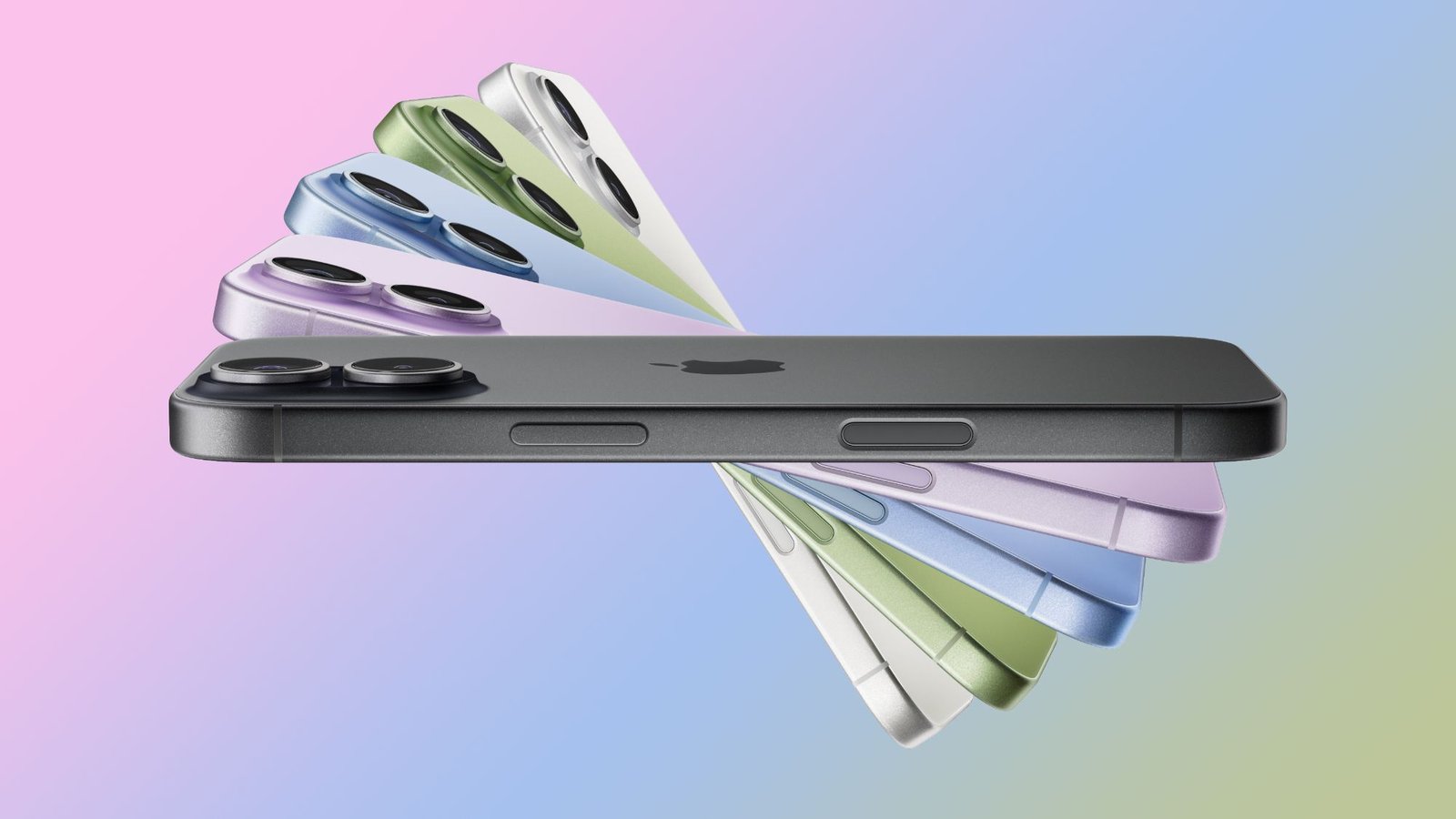 iPhone Apple en éventail multiples coloris vue de profil