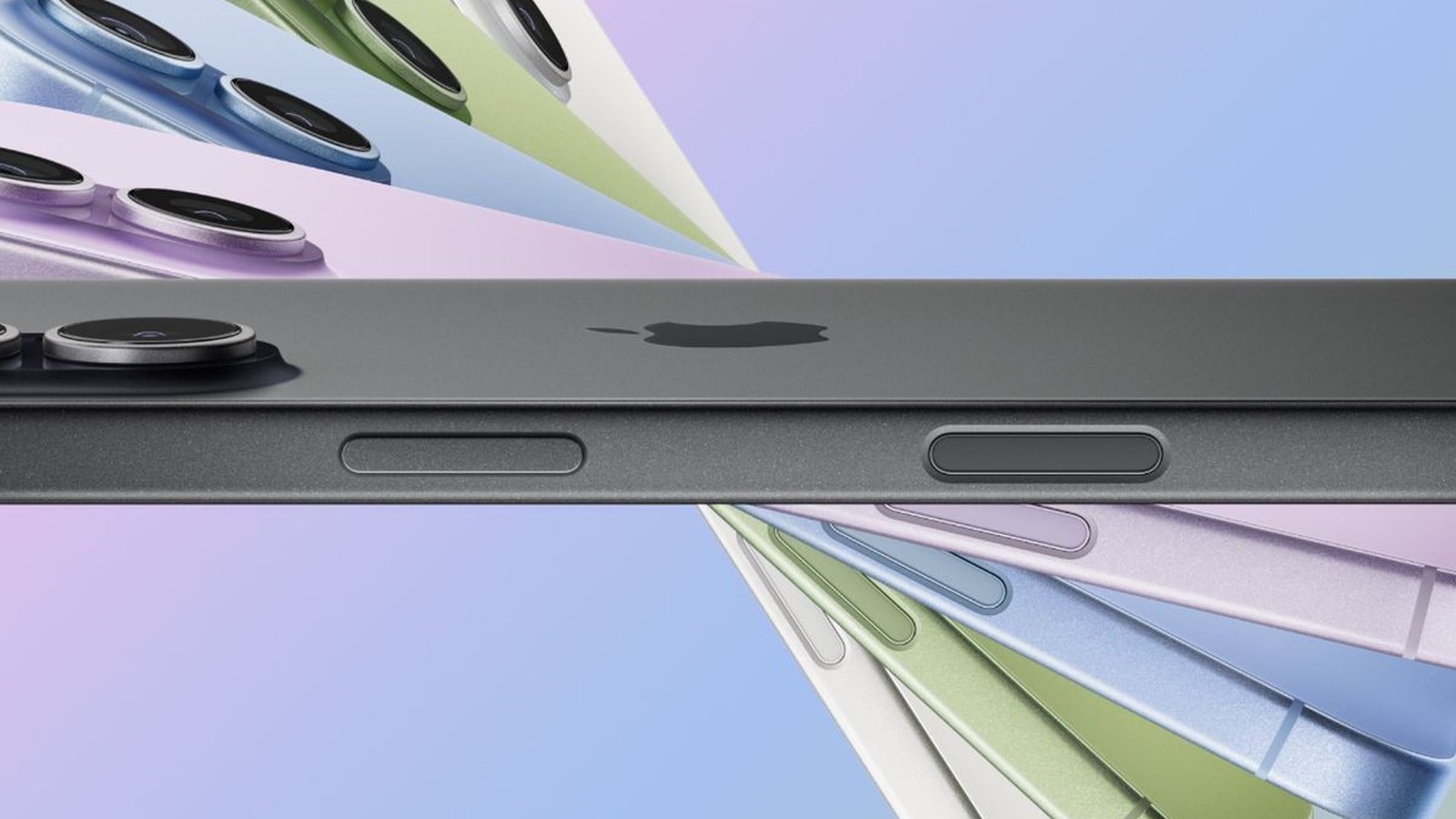 iPhone Apple coloris multiples rendu symétrique dos aluminium