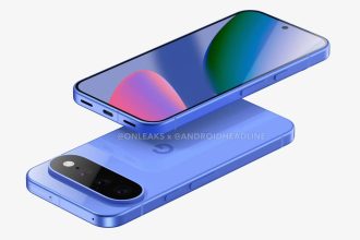 Pixel 11 render leak design bleu module caméra arrière triple objectif