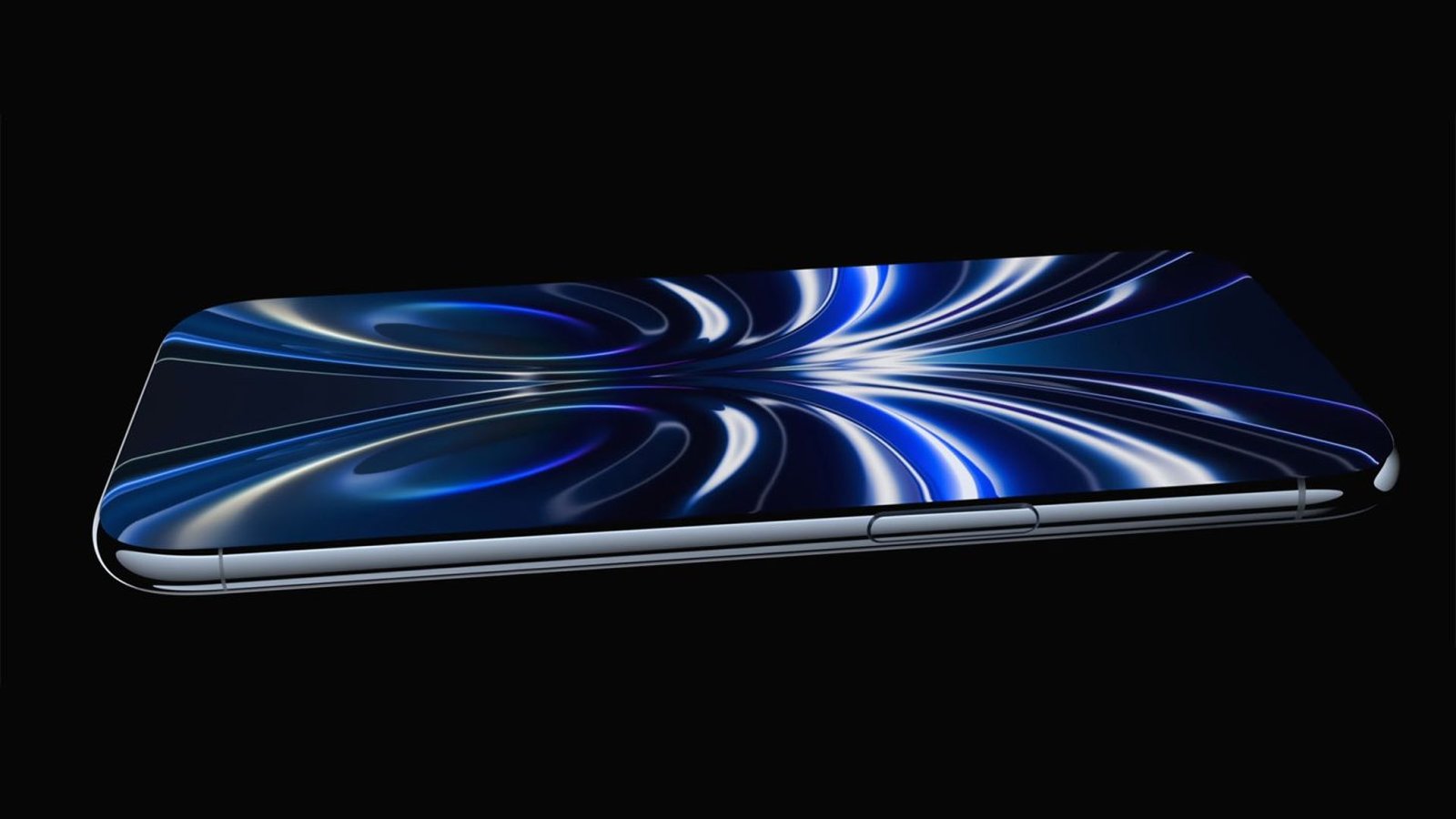 iPhone 20 concept rendu écran quad-courbé bleu design anniversaire Apple