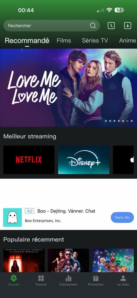 scrap vision appli streaming