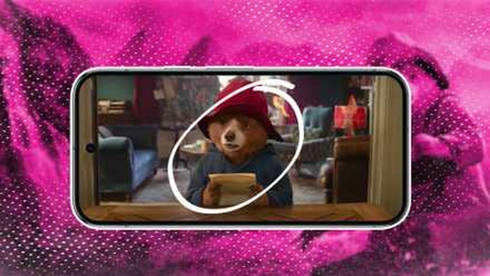 Voola reconnaissance film Paddington sur écran smartphone